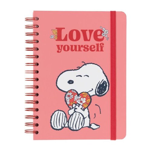 Snoopy Love Yourself A5 jegyzetfüzet90 lap, A5 méret