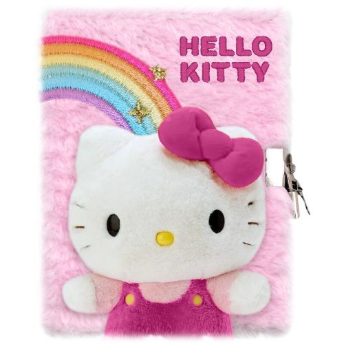 Hello Kitty plüss napló 21x15,5cm.