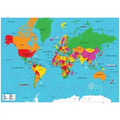 DINO: Világtérkép magyarul 82 darabos puzzle