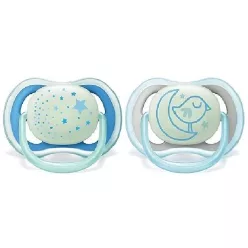   Philips AVENT játszócumi ultra air nighttime 6-18hó fiús 2db