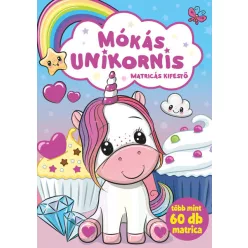   Mókás unikornis - Matricás kifestő - több mint 60 db matrica