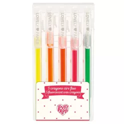   Djeco Viaszkréta-toll készlet 5 neon színben - 5 fluorescent wax crayons