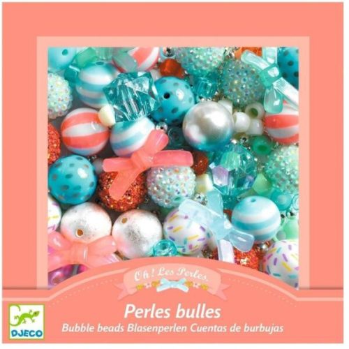 Djeco Ékszerkészítő készlet - Buborék gyöngyök, ezüst - Bubble beads, Silver