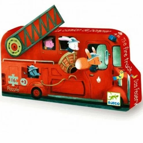 Djeco Mini puzzle - A tűzoltóautó - The fire truck