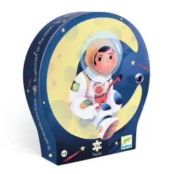   Djeco Formadobozos puzzle - Űrhajós a holdon, 36 db-os - An astronaut on the moon