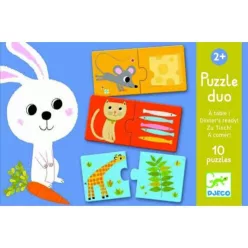   Djeco Párosító puzzle - Ki mit eszik? -  Dinner's ready!