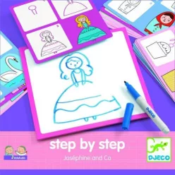   Djeco Rajzolás lépésről lépésre - Hercegnő - Step by step Joséphine and Co