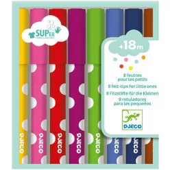 Djeco Kimosható filctoll - 8 felt-tips for little ones