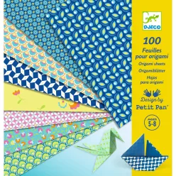   Djeco Origami 100 lapos készlet - Nyár, 10 x10 grafikával - Natsu
