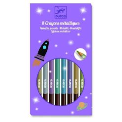   Djeco Színes ceruza készlet - 8 szín, metál - 8 metallic pencils