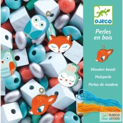   Djeco Fagyöngyök - Erdei állatkák - Wooden beads, small animals