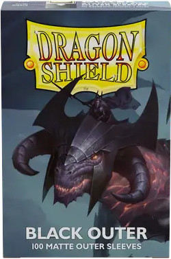 Dragon Shield – Matte Outer Sleeves – Black (63x88)