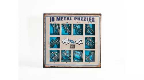 10 Metal Puzzle Set - kék *-***