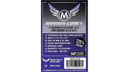 Mayday premium US kártyavédő (sleeve) - 56*87 mm (50 db/csomag)