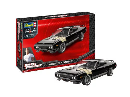 Plastic ModelKit auto 07692 - Fast & Furious - Dominics 1971 Plymouth GTX (1:24)