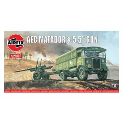   Klasszikus modell  military A01314V - AEC Matador & 5.5" Gun (1:76)