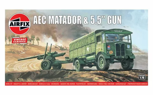 Klasszikus modell  military A01314V - AEC Matador & 5.5" Gun (1:76)