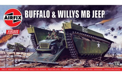Klasszikus modell  military A02302V - Buffalo Willys MB Jeep (1:76)