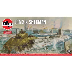   Klasszikus modell  military A03301V - LCM3 & Sherman Tank (1:76)