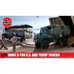   Klasszikus modell military A03306A - WWII 3-ton 4x4 General Service & Troop teherautós (1:76)