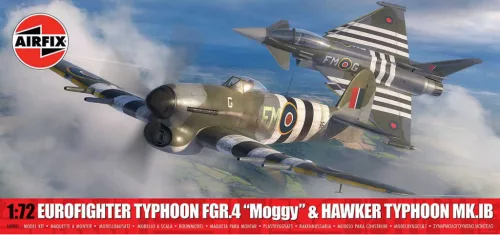 Klasszikus modell repülőgép A40001 - Eurofighter Typhoon FGR.4 (FMOG) + Hawker Typhoon Mk.Ib (Twin Pack) (1:72)