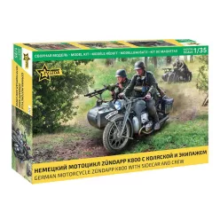   Katonai modell 3717 - Zuendapp K800 Motorcycle w/sidecar (1:35)