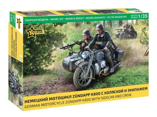 Katonai modell 3717 - Zuendapp K800 Motorcycle w/sidecar (1:35)