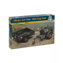   Katonai modell 0229 - 250 GAL.S TANK TRAILER - M101 CARGO TRAILER (1:35)