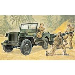 Katonai modell 0314 - Willys MB Jeep with Trailer (1:35)