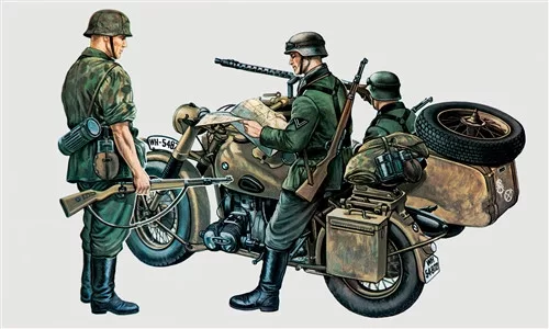 Katonai modell 0315 - BMW R75 with Sidecar (1:35)