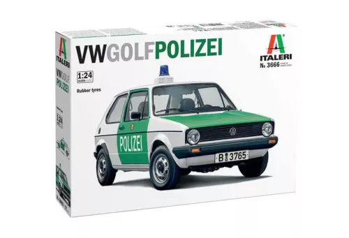 Autó modell 3666 - VW Golf "POLIZEI" (1:24)