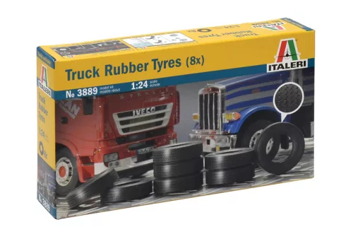 Modell motorkerékpár 3889 - teherautó RUBBER TYRES (8x) (1:24)
