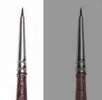 Synthetic round brush with brown tip - SINGLE PACK 52281 - ecset (méret 0/10)