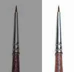 Synthetic round brush with brown tip - SINGLE PACK 52282 - ecset (méret 0/5)
