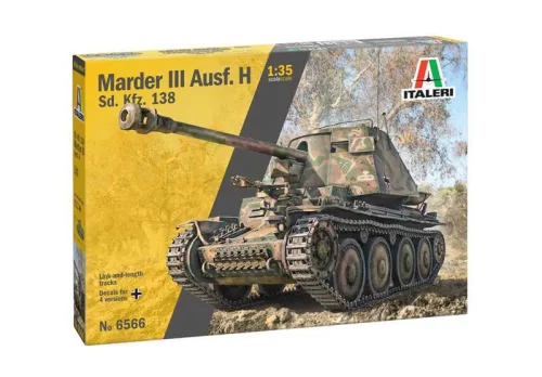 Katonai modell 6566 - Sd.Kfz 138 Ausf. H Marder III with crew (1:35)