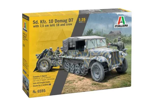 Katonai modell 6595 - Sd. Kfz. 10 Demag with Le. IG18 and Crew (1:35)