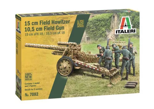 Katonai modell 7082 - 15 cm Field Howitzer / 10,5 cm Field Gun (1:72)