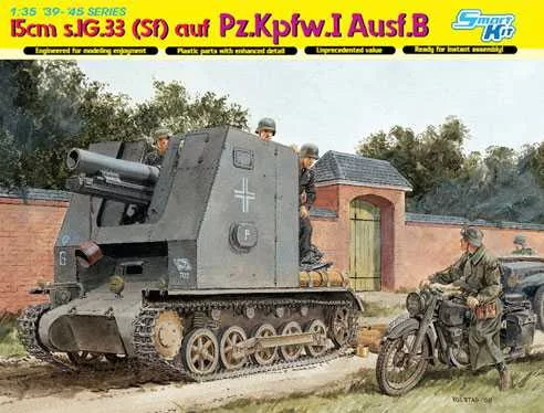 Katonai modell 6259 - 15cm s.IG.33 (Sf) AUF Pz.Kpfw.I Ausf.B (SMART KIT) (1:35)