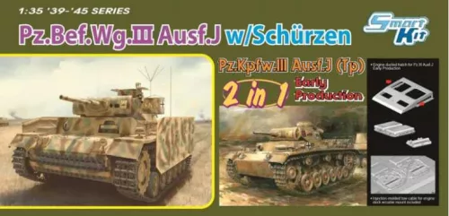 Tank modell 6628 - Pz.Bef.Wg.III Ausf.J / Pz.III Ausf.J (Tp) Early Production (2 in 1) (1:35)