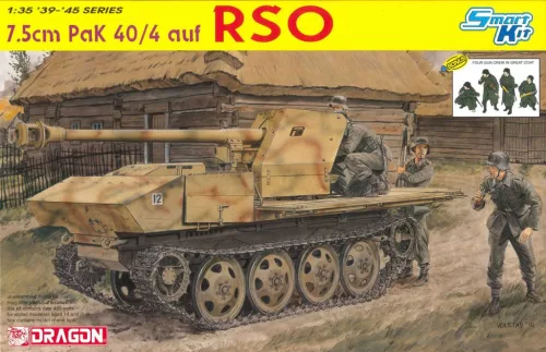 Katonai modell 6640 -7.5cm PaK 40/4 auf RSO (1:35)