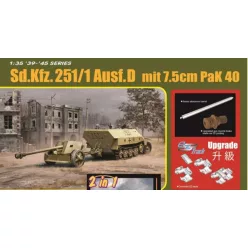   Katonai modell 6664 - Sd.Kfz.251/1 Ausf.D with 7.5cm PaK40 (1:35)