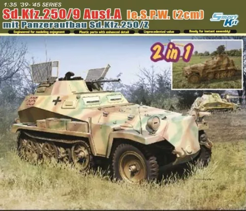 Katonai modell 6859 - Sd.Kfz.250/9 le.S.P.W. mit PANZERAUFBAU Sd.Kfz.250/Z (1:35)