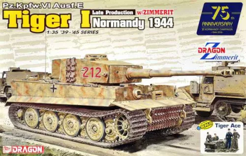 Tank modell 6947 - TIGER I LATE w/ZIMMERIT NORMANDY (1:35)