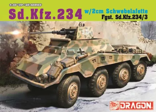Katonai modell 6969 - Sd.Kfz. 234/3 w/2cm Schwebelafette (2cm) (1:35)
