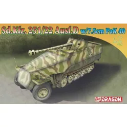   Katonai modell 7351 - Sd.Kfz.251/22 Ausf.D w/7.5cm PaK 40 (1:72)