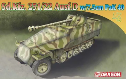 Katonai modell 7351 - Sd.Kfz.251/22 Ausf.D w/7.5cm PaK 40 (1:72)