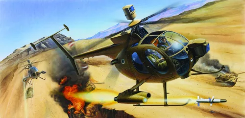 Helikopter modell 12250 - HUGHES 500D TOW HELICOPTER (1:48)
