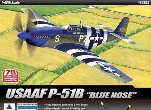 Repülőgép modell 12303 - USAF P-51 B "70th NORMANDY INVASION (1:48)