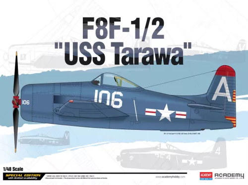 Repülőgép modell 12313 - F8F-1/2 "USS Tarawa" LE: (1:48)