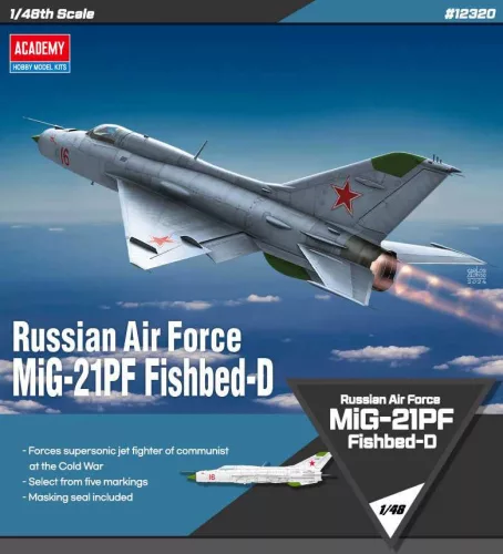 Repülőgép modell 12320 - Russian Air Force MiG-21PF Fishbed-D (1:48)